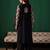 Kashmiri aari embroidered black cashmilion round-neck phiran, winter kurta