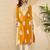 Women yellow viscose rayon round neck embroidered straight kurta