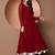 Scoop neck beads and stones pure georgette anarkali kurta