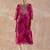 Floral embroidered straight zari work kurta