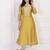 Embroidered notch neck thread work cotton a-line kurta