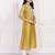 Embroidered notch neck thread work cotton a-line kurta