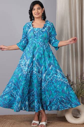 Women ethnic motifs printed anarkali kurta