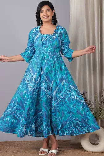 Women ethnic motifs printed anarkali kurta