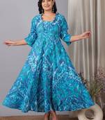 Women ethnic motifs printed anarkali kurta