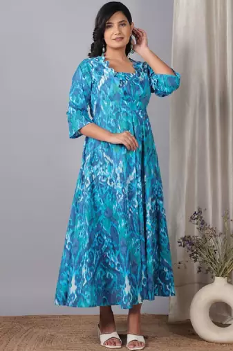 Women ethnic motifs printed anarkali kurta