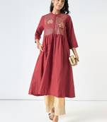 Women printed flared sleeves anarkali kurta