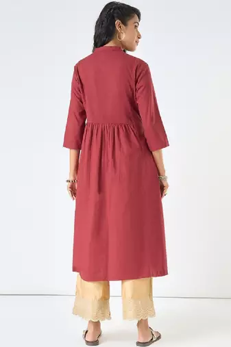 Women printed flared sleeves anarkali kurta