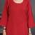 Chikankari embellished straight calf length kurta