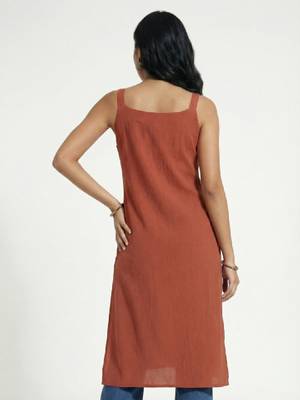 Yoke design gotta patti crinkled straight kurta 2