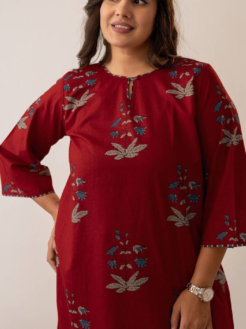 Women floral printed indie prints kurta