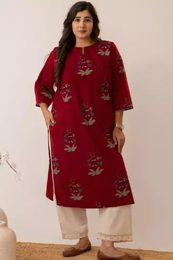 Women floral printed indie prints kurta