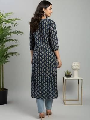 Women ethnic motifs printed kurta 2