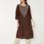 Women yoke design flared sleeves chikankari kurta