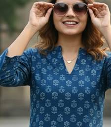 Women ethnic motifs printed summer sheers kurta