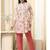 Women floral printed thread work anarkali kurta