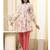 Women floral printed thread work anarkali kurta