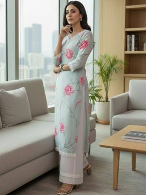 Women floral printed floral kurta 1