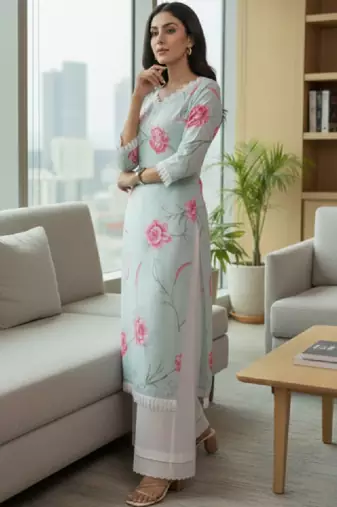 Women floral printed floral kurta