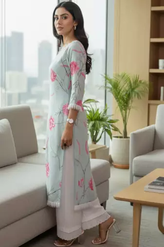 Women floral printed floral kurta