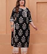 Women ethnic motifs printed floral kurta