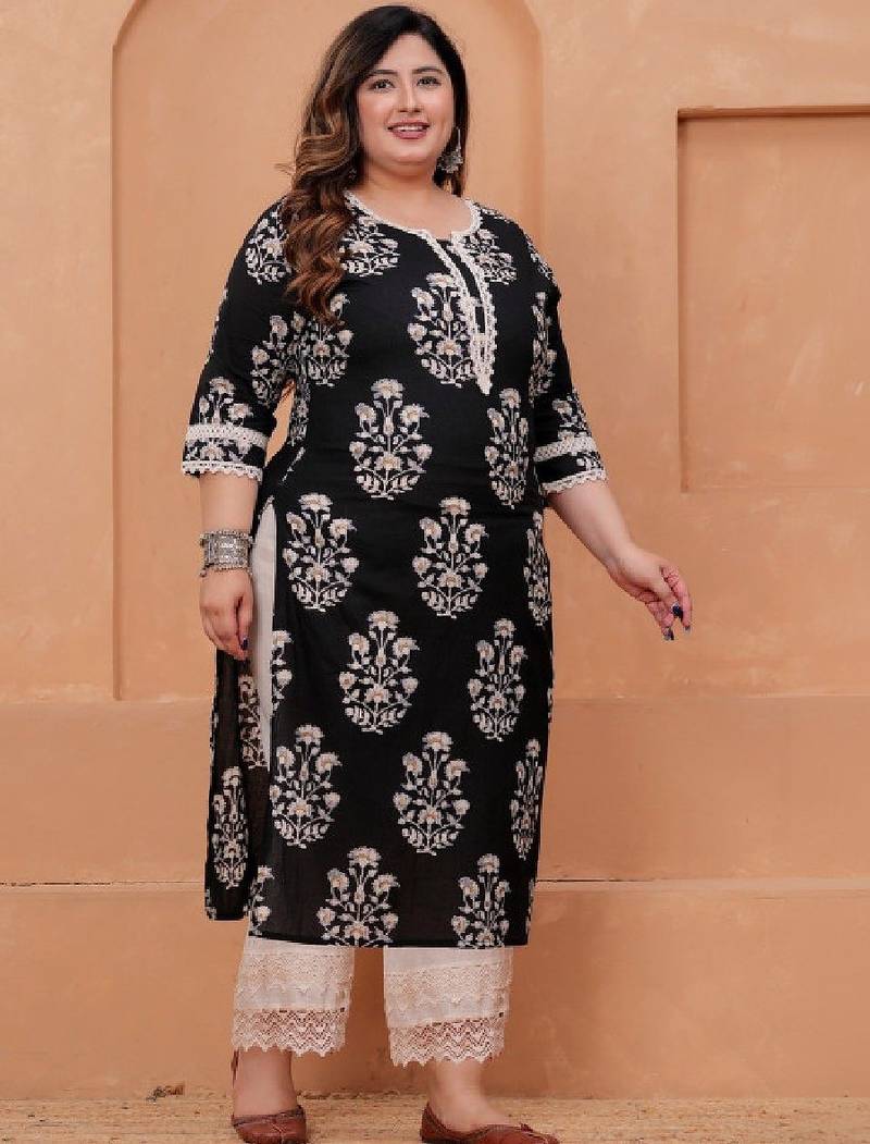 Women ethnic motifs printed floral kurta