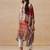 Women rust printed crepe kaftan kurta