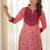 Women geometric jacquard kurta