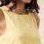 Yellow embroidered sleeveless a-line kurtas