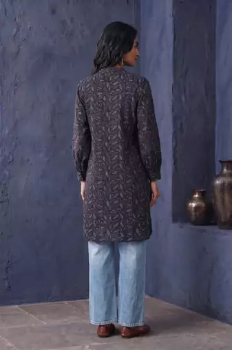 Ajrakh printed pure cotton kurta