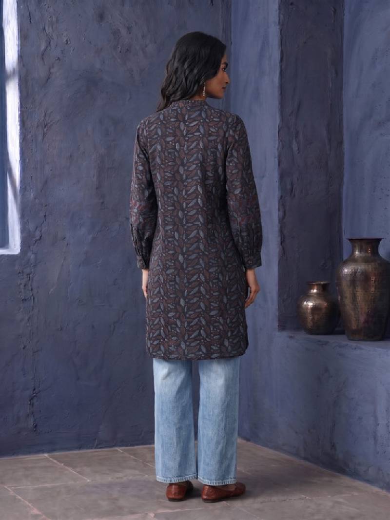 Ajrakh printed pure cotton kurta