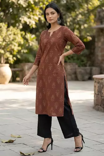 Women ethnic motifs printed kurta