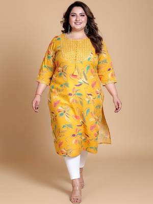 Women floral printed block print kurta 2