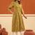 Printed pure cotton mandarin collar calf length a-line cotton kurta