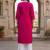 Embroidered v-neck calf length straight kurtas