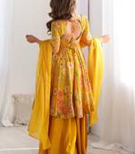 Women floral printed floral anarkali kurta