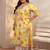 Plus size women floral printed floral kurta