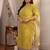 Plus size women embellished thread work kurta