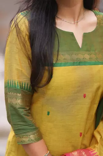 Regular cotton kurta with dupatta