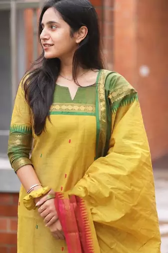 Regular cotton kurta with dupatta