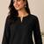 Women black pure cotton solid straight kurta