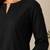 Women black pure cotton solid straight kurta