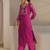 Pink bandhani printed chiffon straight kurta