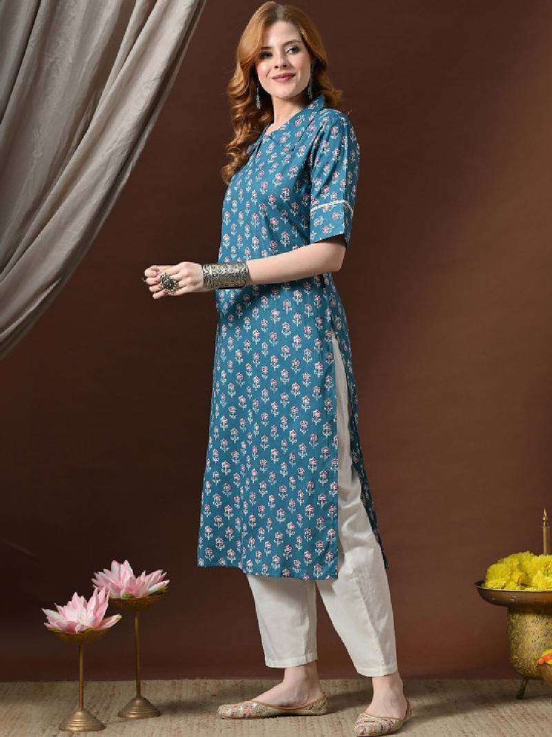 Women floral printed indie prints kurta