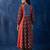 Ikat geometric printed a-line kurta