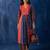 Ikat geometric printed a-line kurta