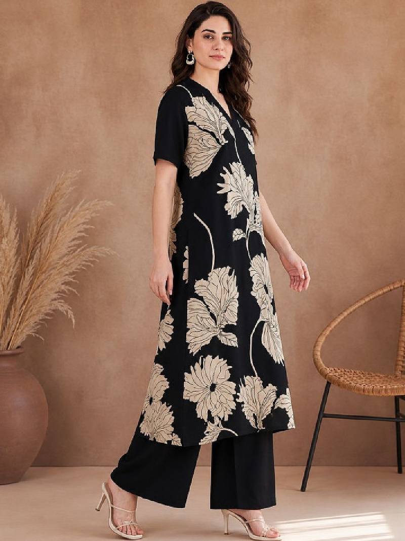 Women floral printed floral kurta