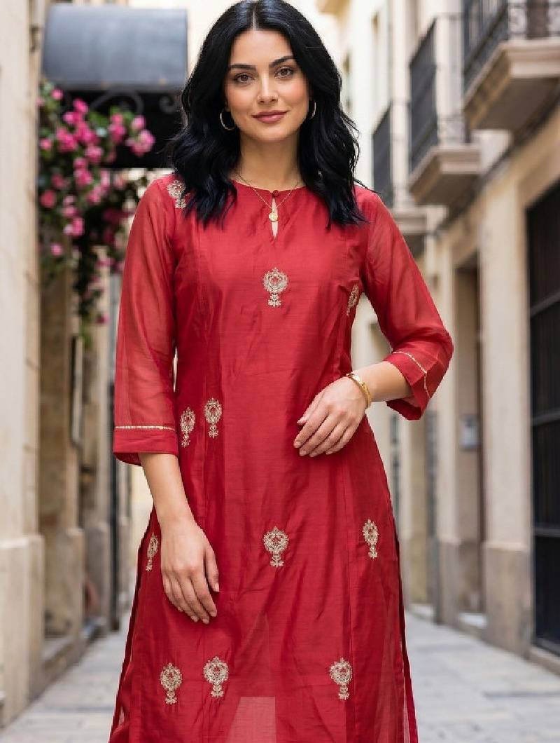 Women embellished kurta