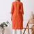 Women ethnic motifs embroidered thread work kurta