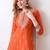 Women ethnic motifs embroidered thread work kurta